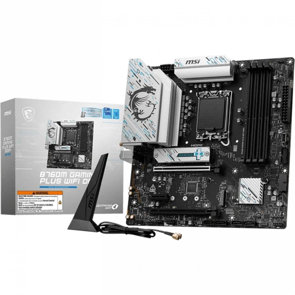 Материнская плата MSI B760M GAMING PLUS WIFI DDR4 B760M GAMING PLUS WIFI DDR4_ Micro-ATX, LGA 1700
