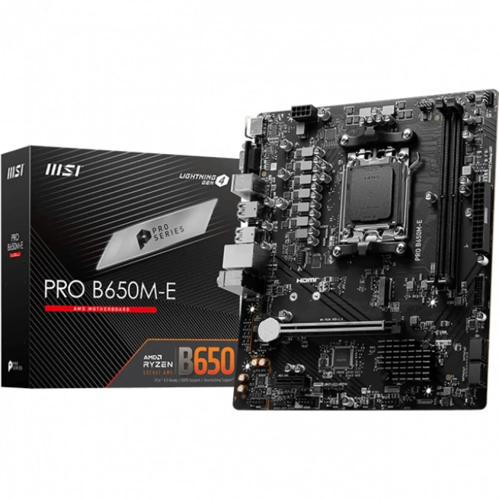Материнская плата MSI PRO B650M-E Micro-ATX, AMD AM5