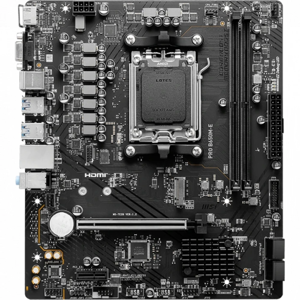 Материнская плата MSI PRO B650M-E Micro-ATX, AMD AM5