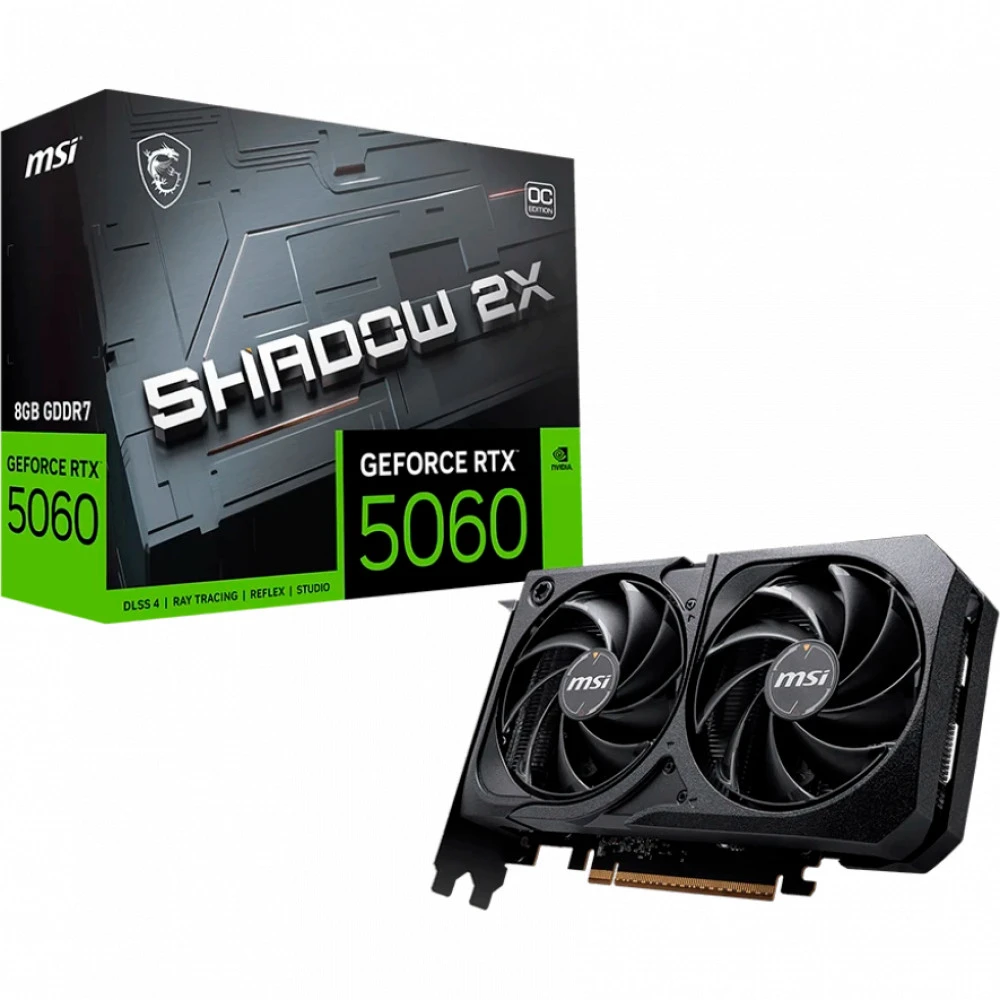 Видеокарта MSI GeForce RTX 5060 8G SHADOW 2X OC 8 ГБ