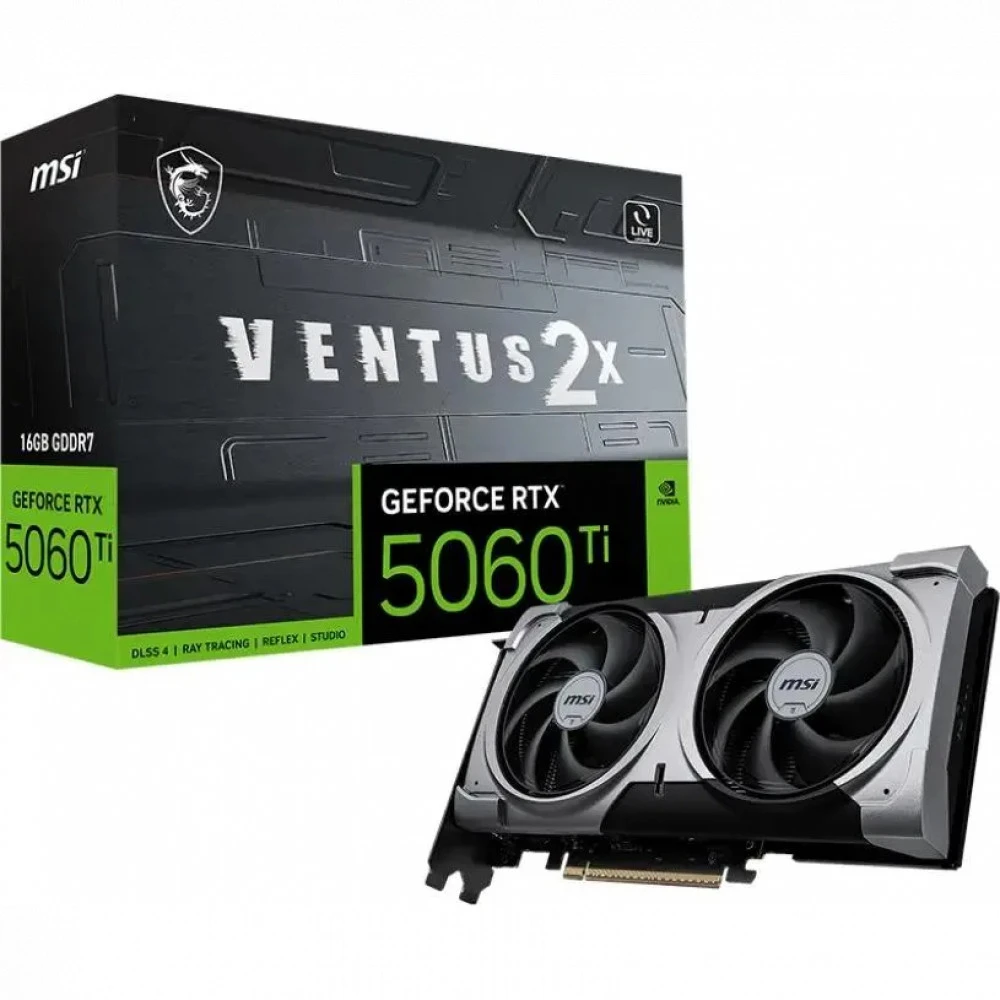 Видеокарта MSI GeForce RTX 5060TI RTX 5060 Ti 16G VENTUS 2X PLUS RTX 5060 TI 16G VENTUS 2X PLUS 16 ГБ
