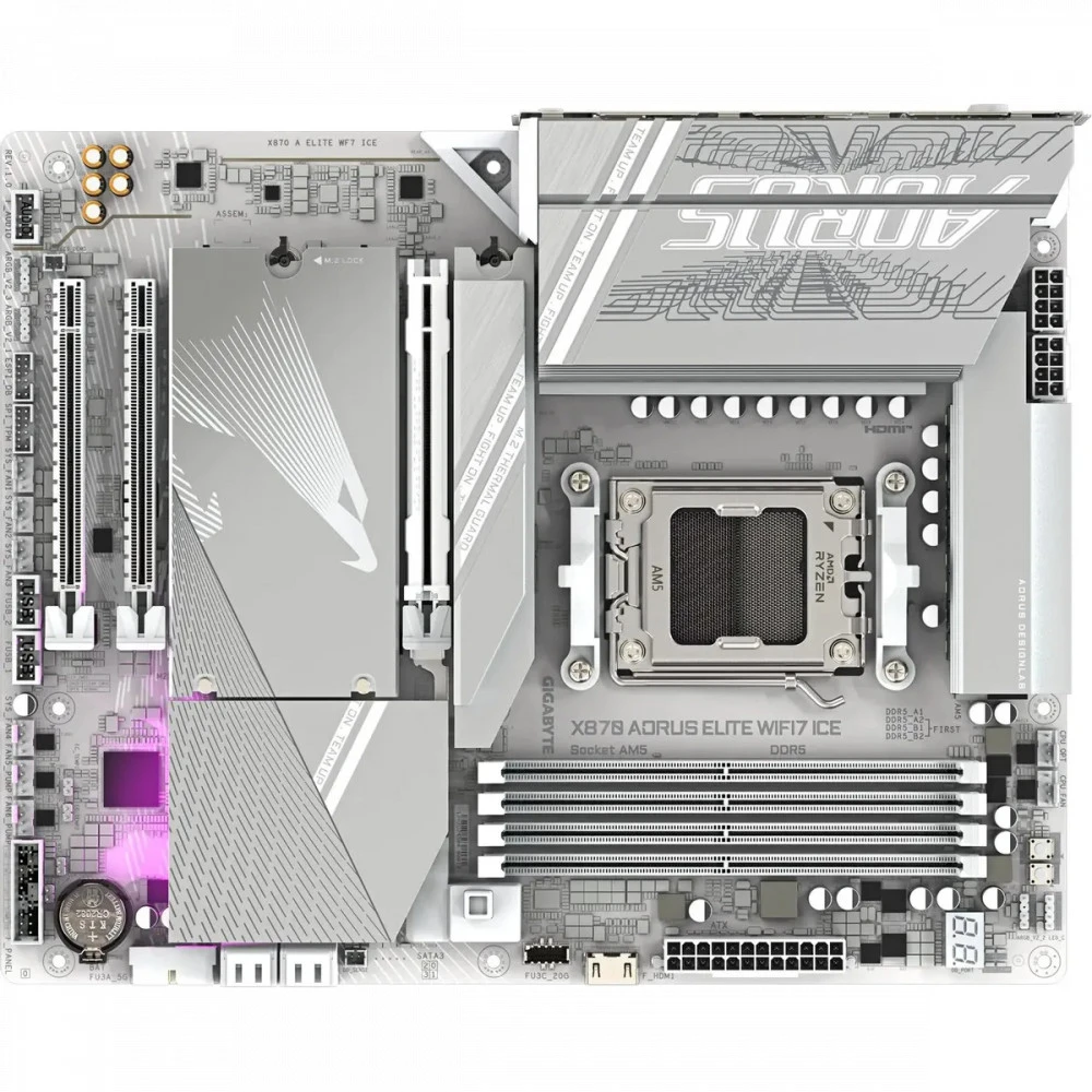 Материнская плата Gigabyte X870E A ELITE WF7 ICE ATX, AMD AM5