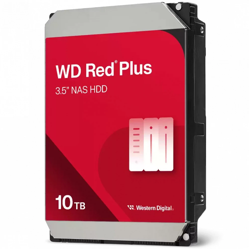 Жесткий диск Western Digital Red Plus WD100EFGX HDD (классические), 10 ТБ, 3.5 дюйма, SATA