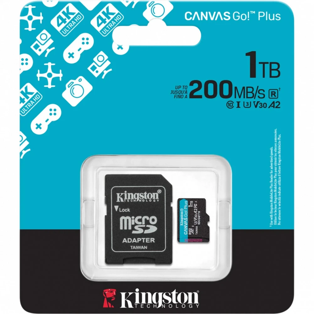 Флеш (Flash) карты Kingston Canvas Go! Plus SDCG4/1TB 1 ТБ