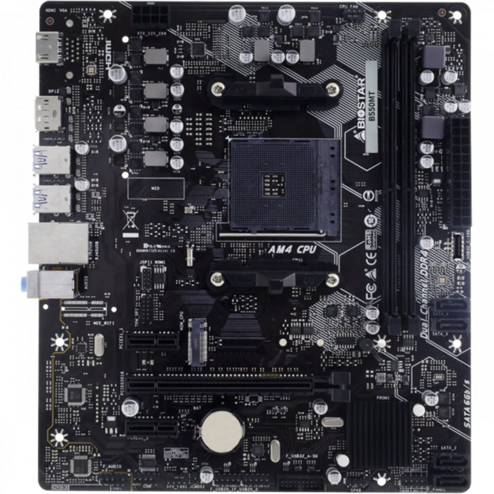 Материнская плата BIOSTAR B550MT Micro-ATX, AMD AM4