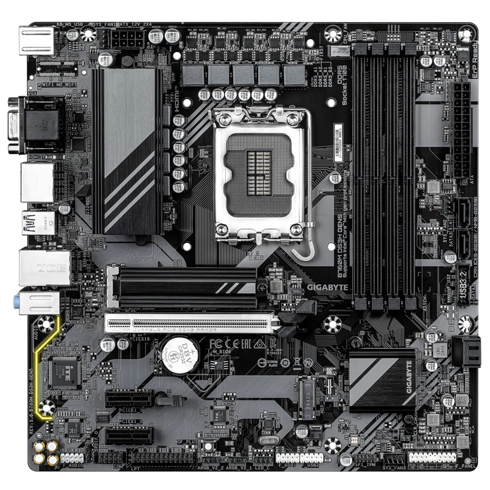 Материнская плата Gigabyte B760M DS3H GEN5 Micro-ATX, LGA 1700