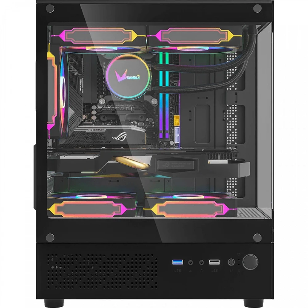 Корпус Formula Crystal Z1CM Plus FR Black CRYSTAL Z1CM + FR Mini-Tower