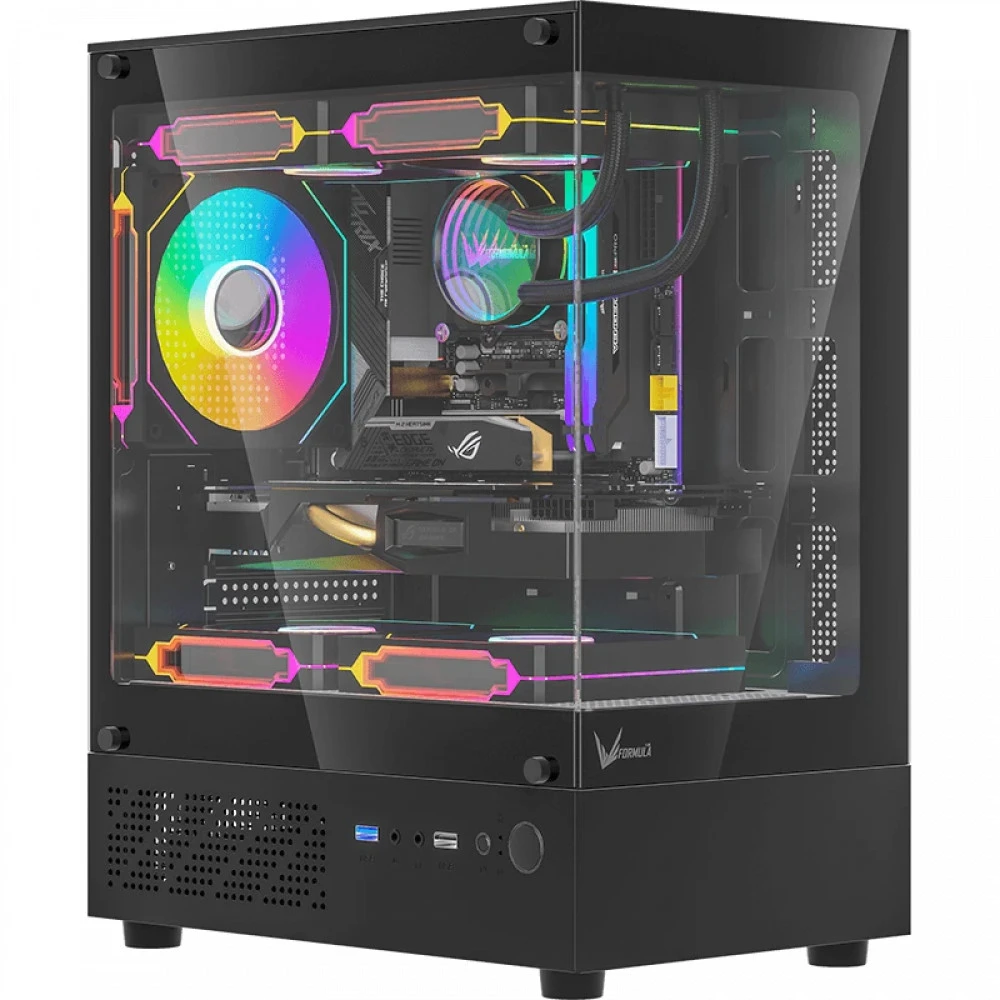 Корпус Formula Crystal Z1CM Plus FR Black CRYSTAL Z1CM + FR Mini-Tower