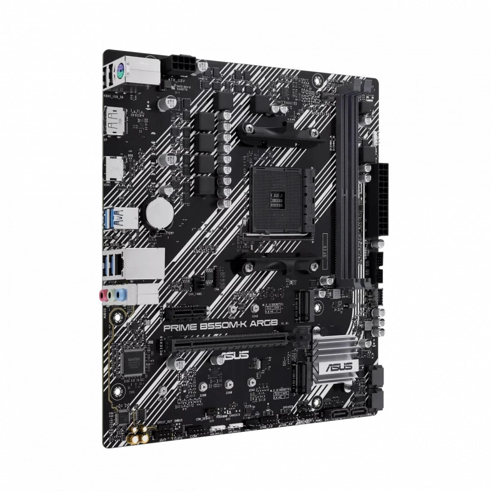 Материнская плата Asus PRIME B550M-K ARGB 90MB1GC0-M0EAY0 Micro-ATX, AMD AM4