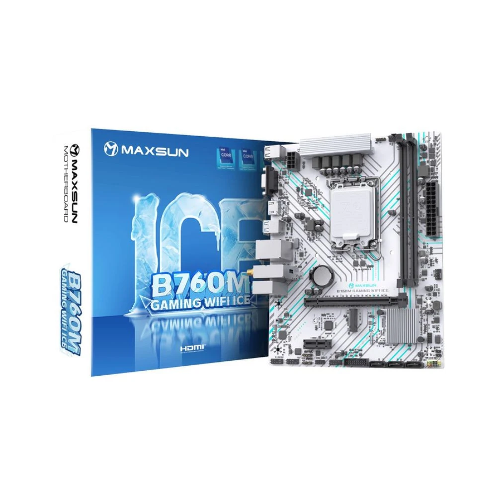 Материнская плата Maxsun B760M Gaming WIFI Ice MS-B760M GAMING WIFI ICE Micro-ATX, LGA 1700