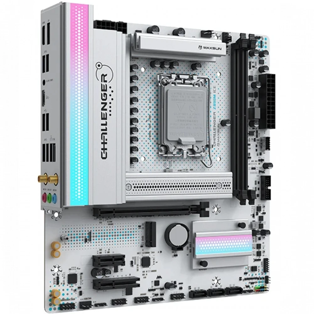 Материнская плата Maxsun  Challenger Z890M WIFI ICE MS-Challenger Z890M WIFI ICE Micro-ATX, LGA 1851