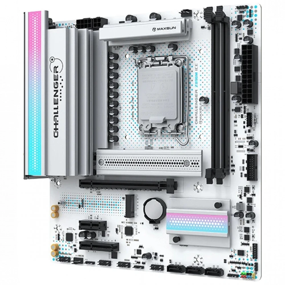 Материнская плата Maxsun  Challenger Z890M WIFI ICE MS-Challenger Z890M WIFI ICE Micro-ATX, LGA 1851
