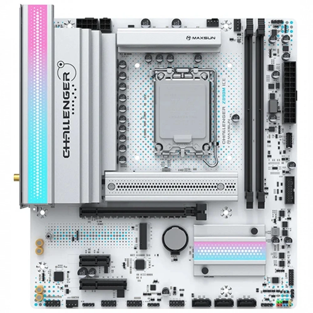 Материнская плата Maxsun  Challenger Z890M WIFI ICE MS-Challenger Z890M WIFI ICE Micro-ATX, LGA 1851