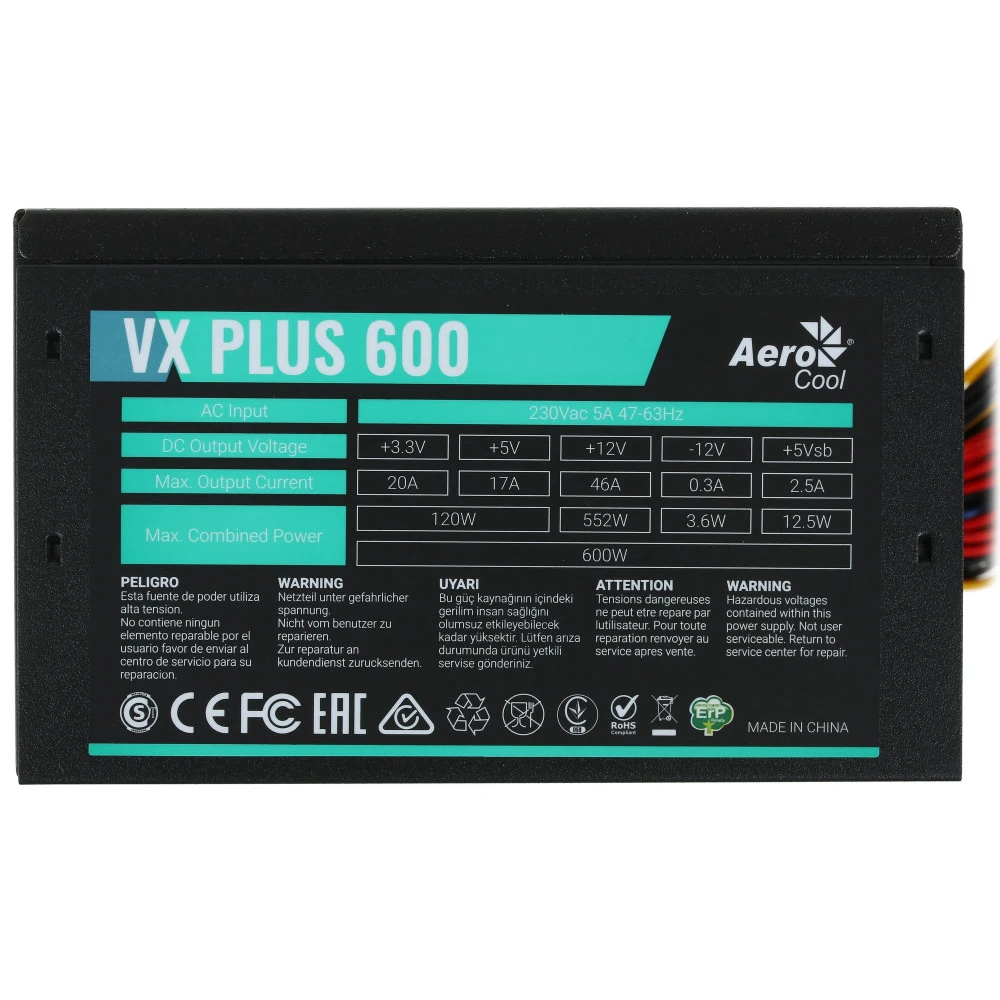 Блок питания Aerocool VX PLUS Stealth 600 ACPN-VS60NEY.12 600 Вт