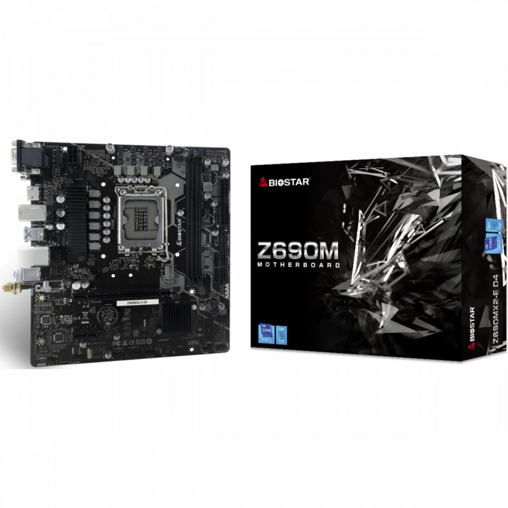 Материнская плата BIOSTAR Z690MX2-E D4 Micro-ATX, LGA 1700