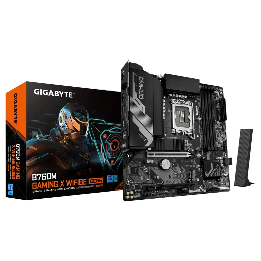 Материнская плата Gigabyte B760M GAMING X WIFI6E GEN5 B760M G X WF6E GEN5 Micro-ATX, LGA 1700