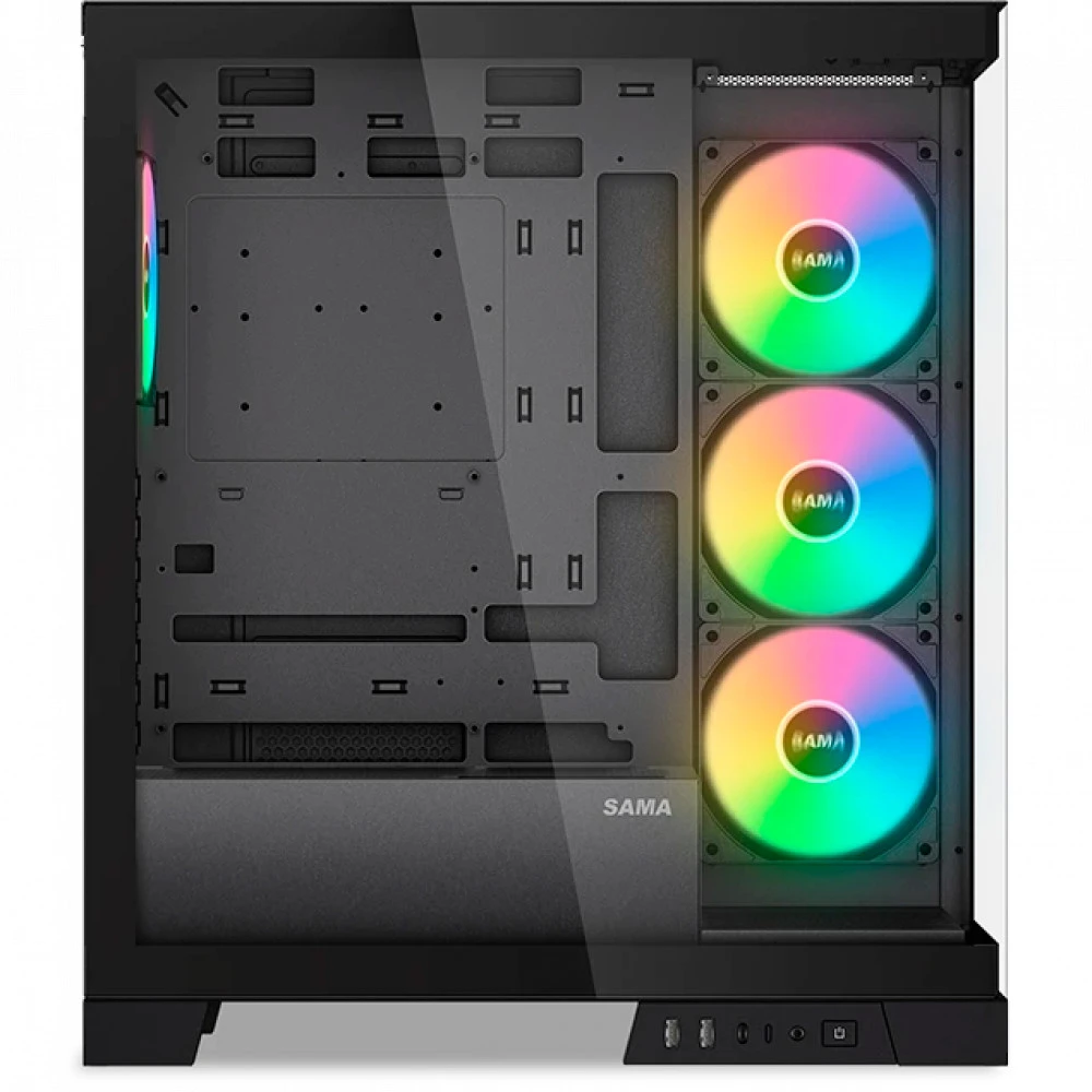 Корпус Sama V50 Black V50-BKADA4X1-GL Mid-Tower