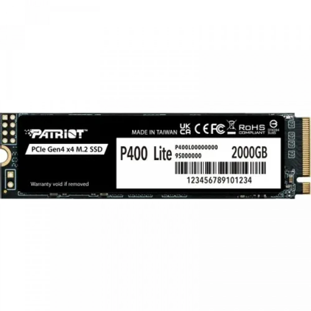 Жесткий диск Patriot P400 Lite P400LP2KGM28H SSD (твердотельные), 2 ТБ, M.2, PCIe