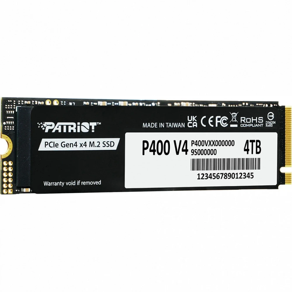 Жесткий диск Patriot SSD 4Tb Patriot P400 V4 (P400VP4TBM28H) SSD (твердотельные), 4 ТБ, M.2, PCIe
