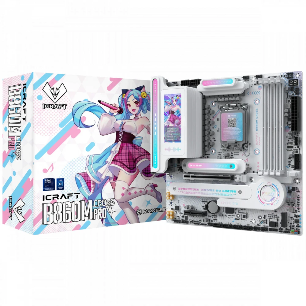 Материнская плата Maxsun MS-iCraft B860M CROSS PRO 6940709661710 Micro-ATX, LGA 1851