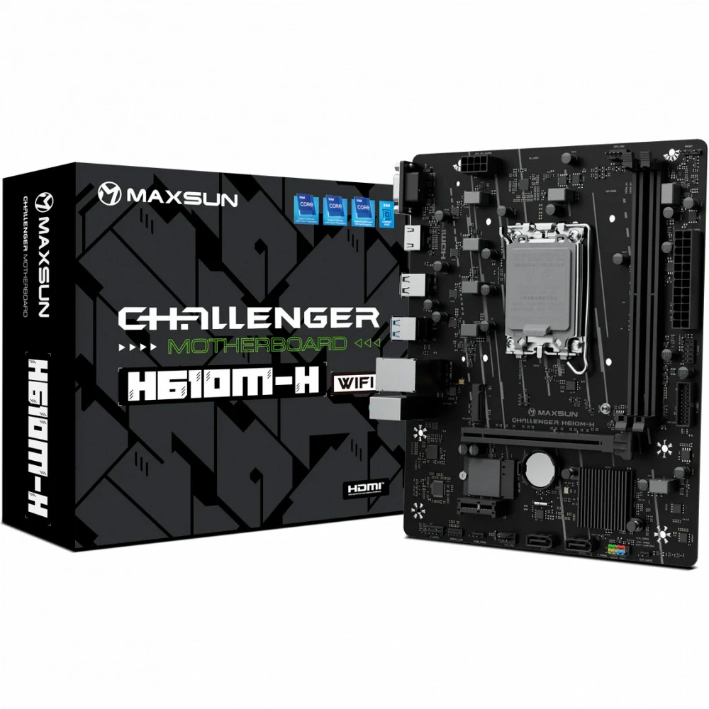 Материнская плата Maxsun Challenger H610M-H WIFI 6940709662359 Micro-ATX, LGA 1700