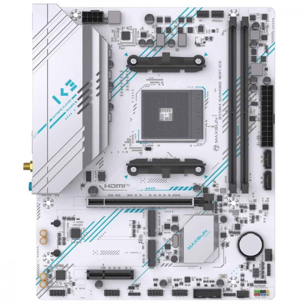Материнская плата Maxsun  MS-B550M GAMING WIFI ICE 6940709661529 Micro-ATX, AMD AM4
