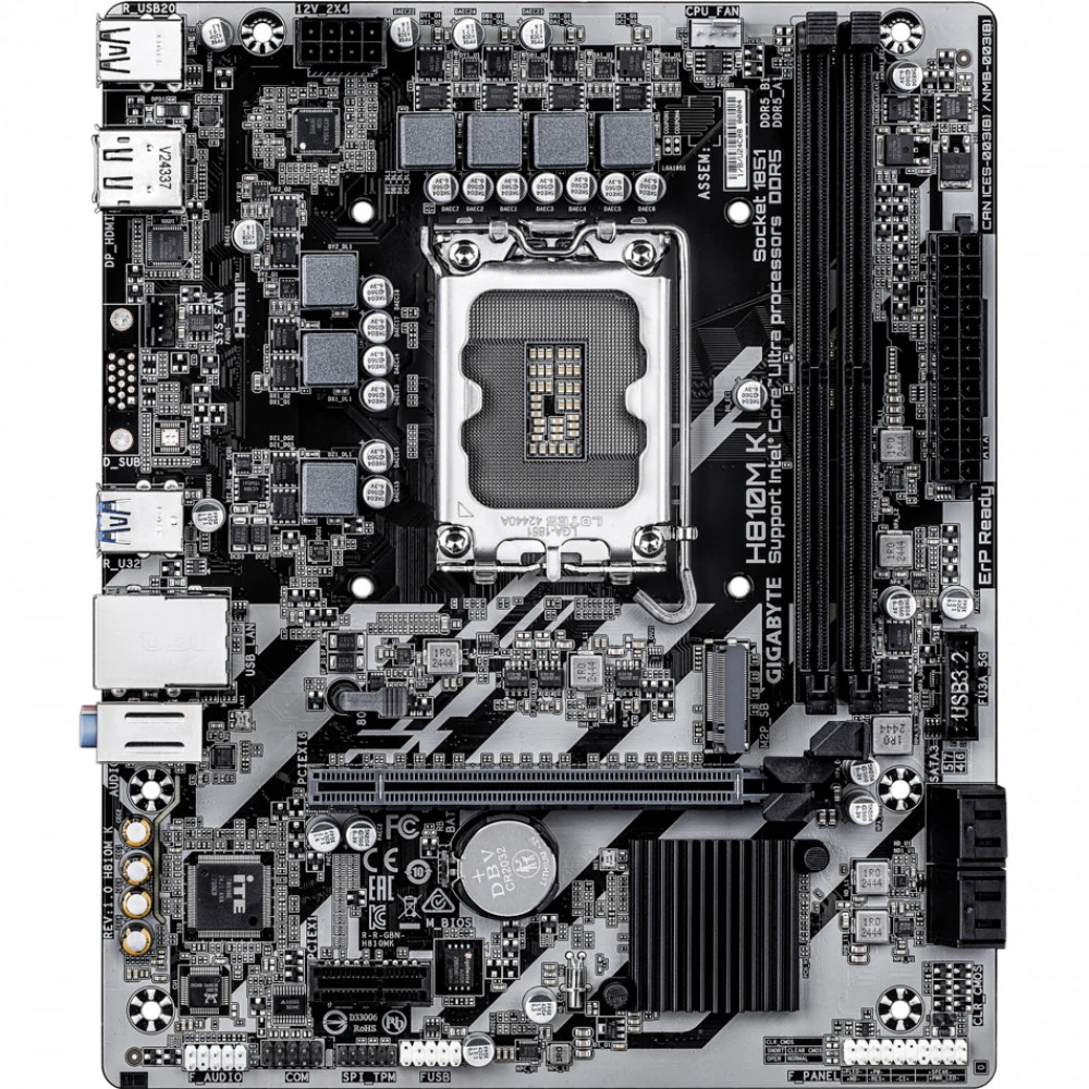 Материнская плата Gigabyte H810M K Micro-ATX, LGA 1851