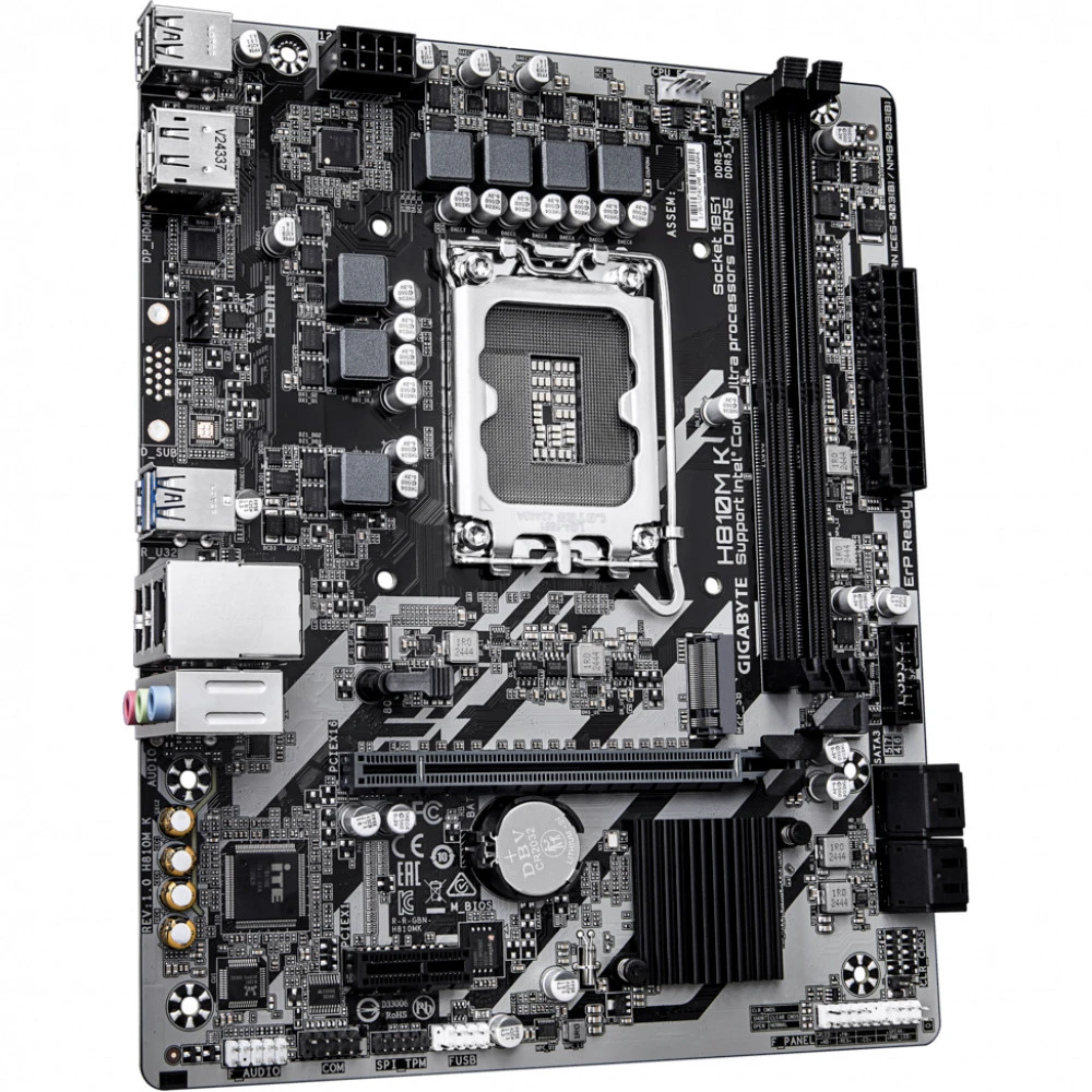 Материнская плата Gigabyte H810M K Micro-ATX, LGA 1851