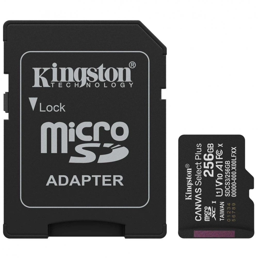 Флеш (Flash) карты Kingston Canvas Select Plus A1 U1 V10 SDCS3/256GB 256 ГБ