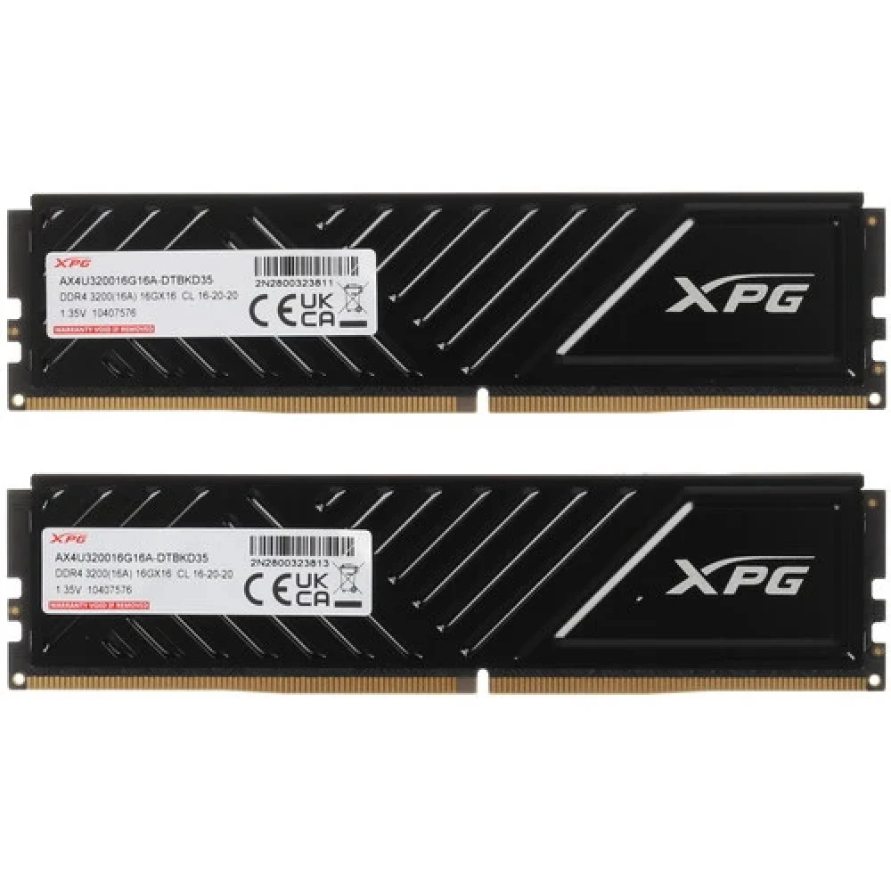 ОЗУ ADATA XPG GAMMIX D35 AX4U320016G16A-DTBKD35 DIMM, DDR4, 32 Гб (2 х 16 Гб), 3200 МГц