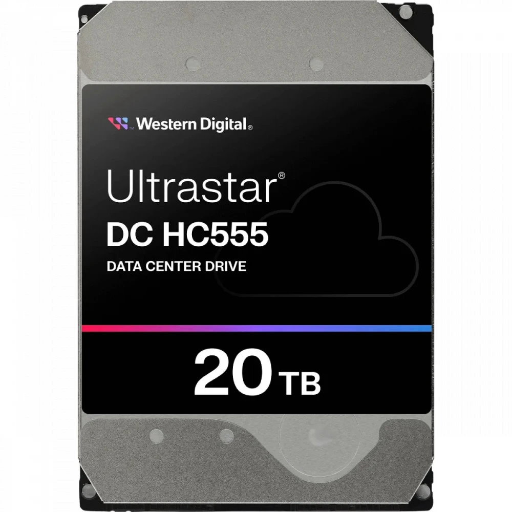 Серверный жесткий диск Western Digital 20Tb SATA-III WD DC HC555 (0B48696) HDD, 3,5 LFF, 20 ТБ, SATA