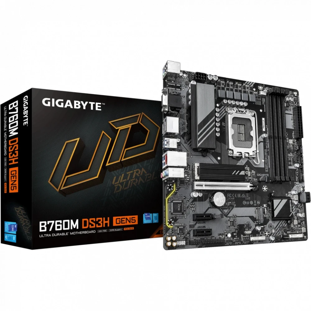 Материнская плата Gigabyte B760 DS3H GEN5 Micro-ATX, LGA 1700