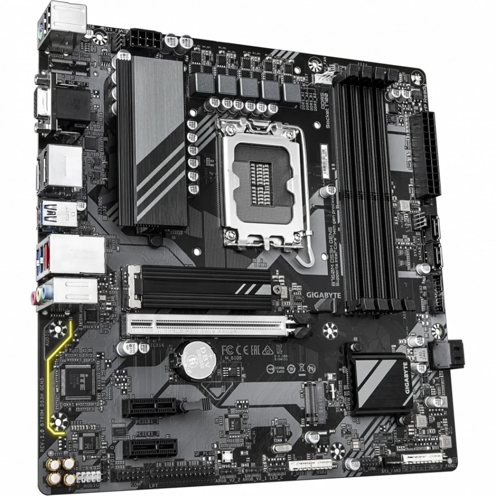 Материнская плата Gigabyte B760 DS3H GEN5 Micro-ATX, LGA 1700
