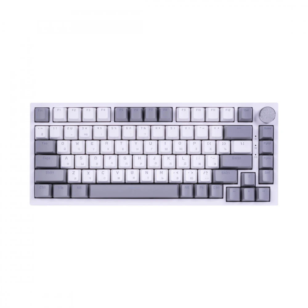 Клавиатура Ajazz AK820 AK820 RED SWITCH WHITE BACKLIT (GRAY-WHITE) Проводная, USB