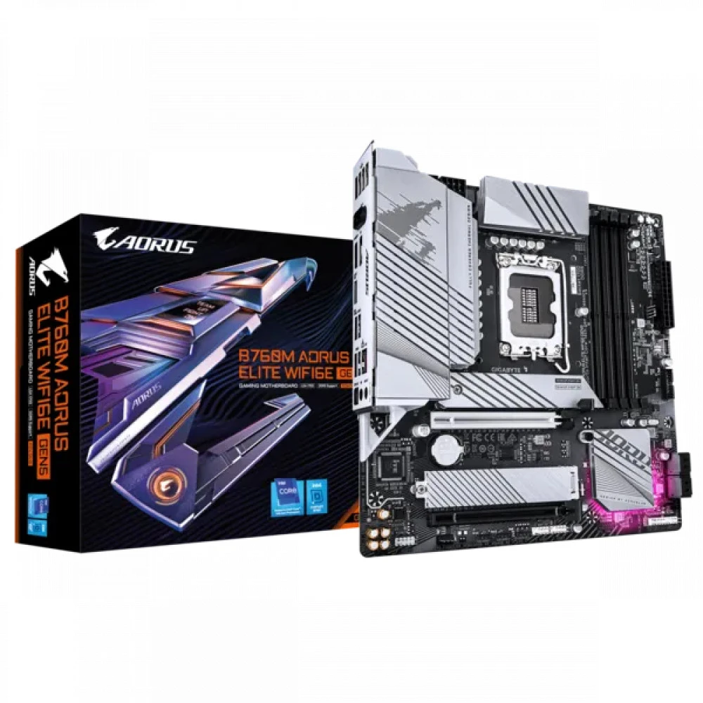 Материнская плата Gigabyte B760M AORUS ELITE WIFI6E GEN5 Micro-ATX, LGA 1700