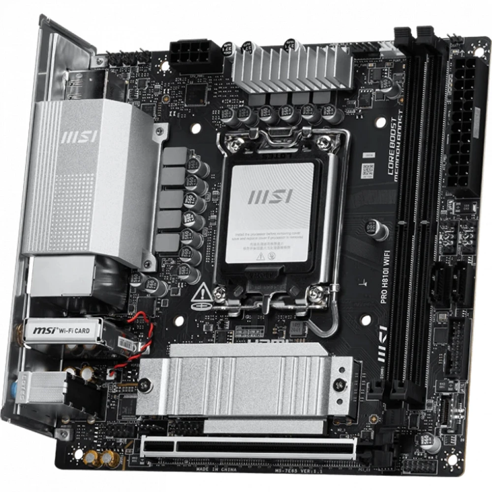 Материнская плата MSI PRO H810I WIFI Mini-ITX, LGA 1851