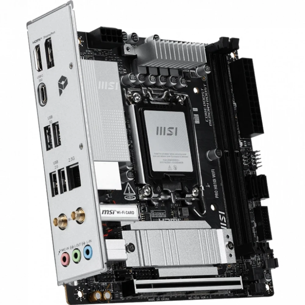 Материнская плата MSI PRO H810I WIFI Mini-ITX, LGA 1851
