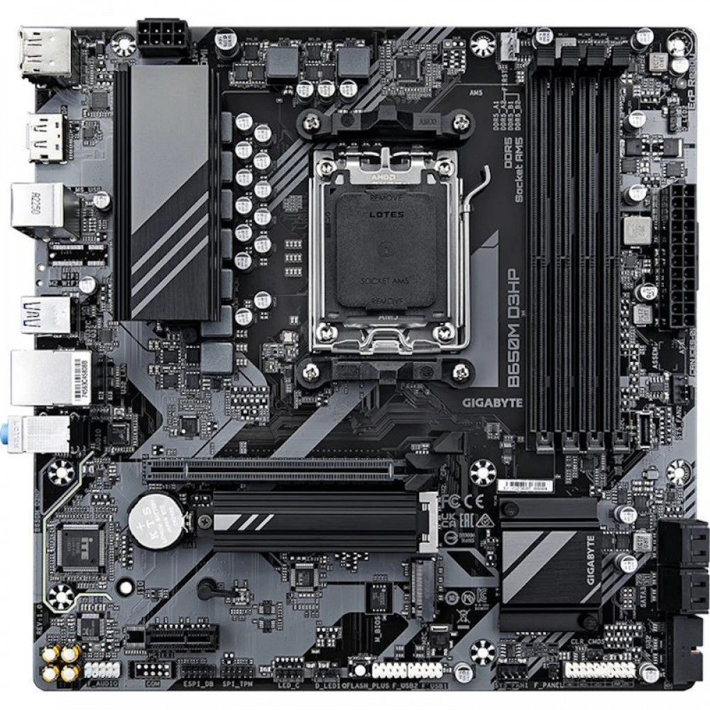 Материнская плата Gigabyte B650M D3HP B650M D3HP 1.3 Micro-ATX, AMD AM5