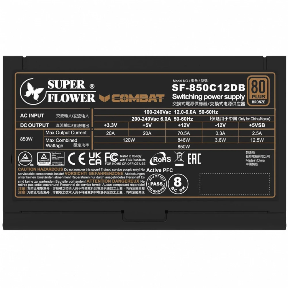 Блок питания Super Flower Combat DB SF-850C12DB 850 Вт