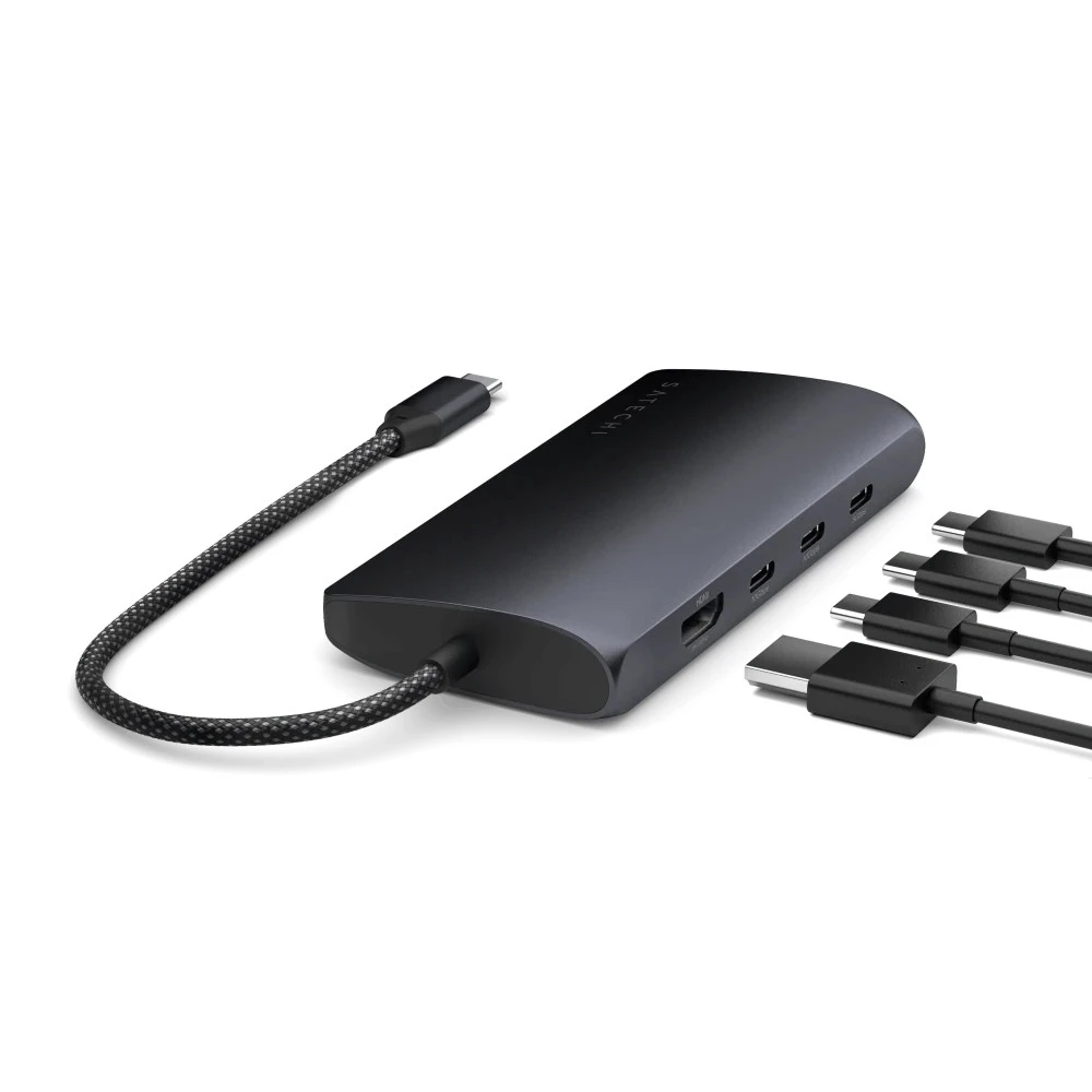 Док-станция Satechi USB-C Multiport Adapter V3 Midnight ST-P8KED