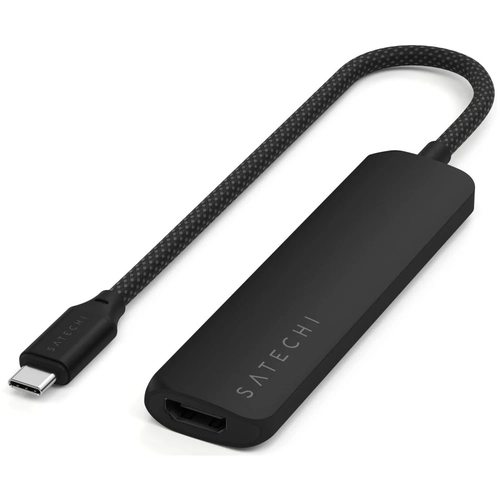 Satechi 4-in-1 USB-C Slim Multiport Adapter 4K Black ST-P4SK
