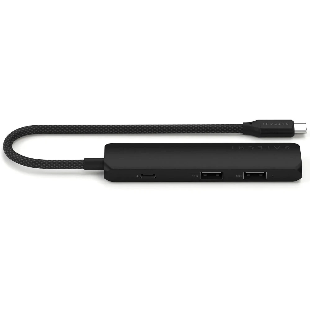 Satechi 4-in-1 USB-C Slim Multiport Adapter 4K Black ST-P4SK
