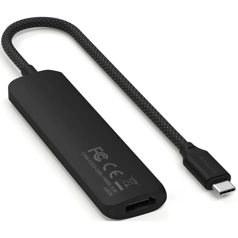 Satechi 4-in-1 USB-C Slim Multiport Adapter 4K Black ST-P4SK