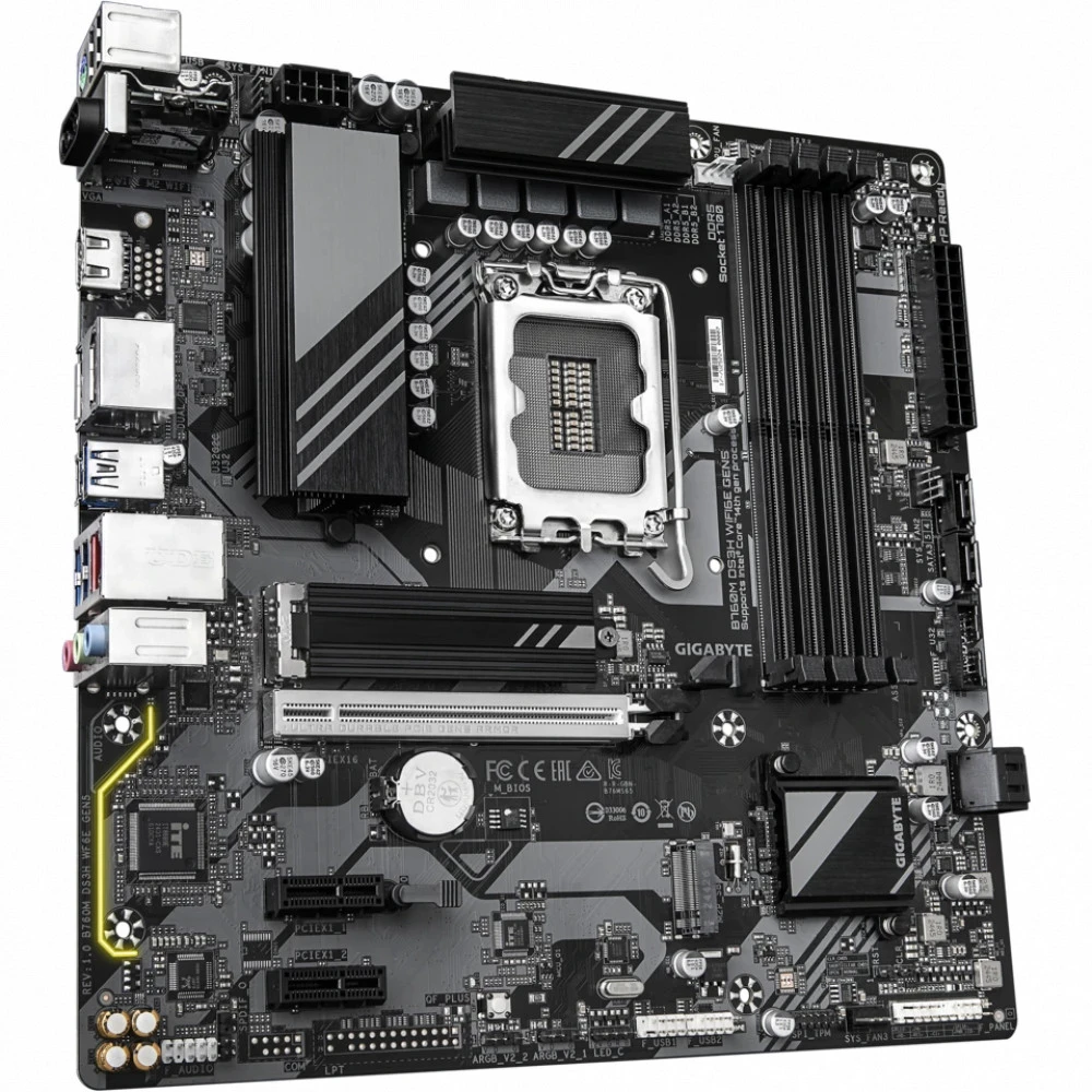 Материнская плата Gigabyte B760M DS3H WIFI6E GEN5 Micro-ATX, LGA 1700