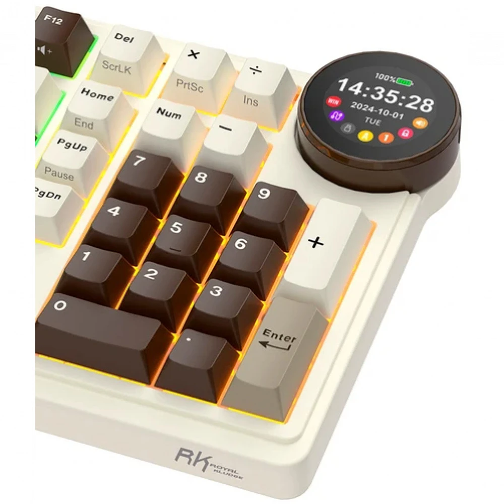 Клавиатура Royal Kludge N99 Mokko Grey (Violet Switch) 6935280828614 Беспроводная, Bluetooth