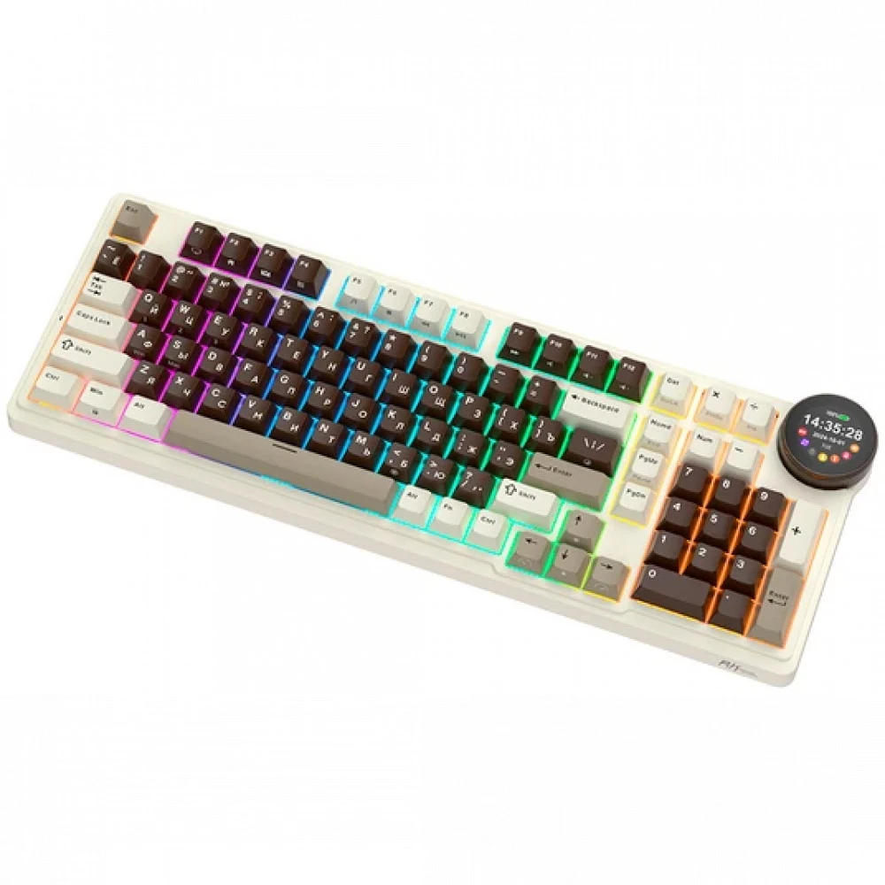 Клавиатура Royal Kludge N99 Mokko Grey (Violet Switch) 6935280828614 Беспроводная, Bluetooth