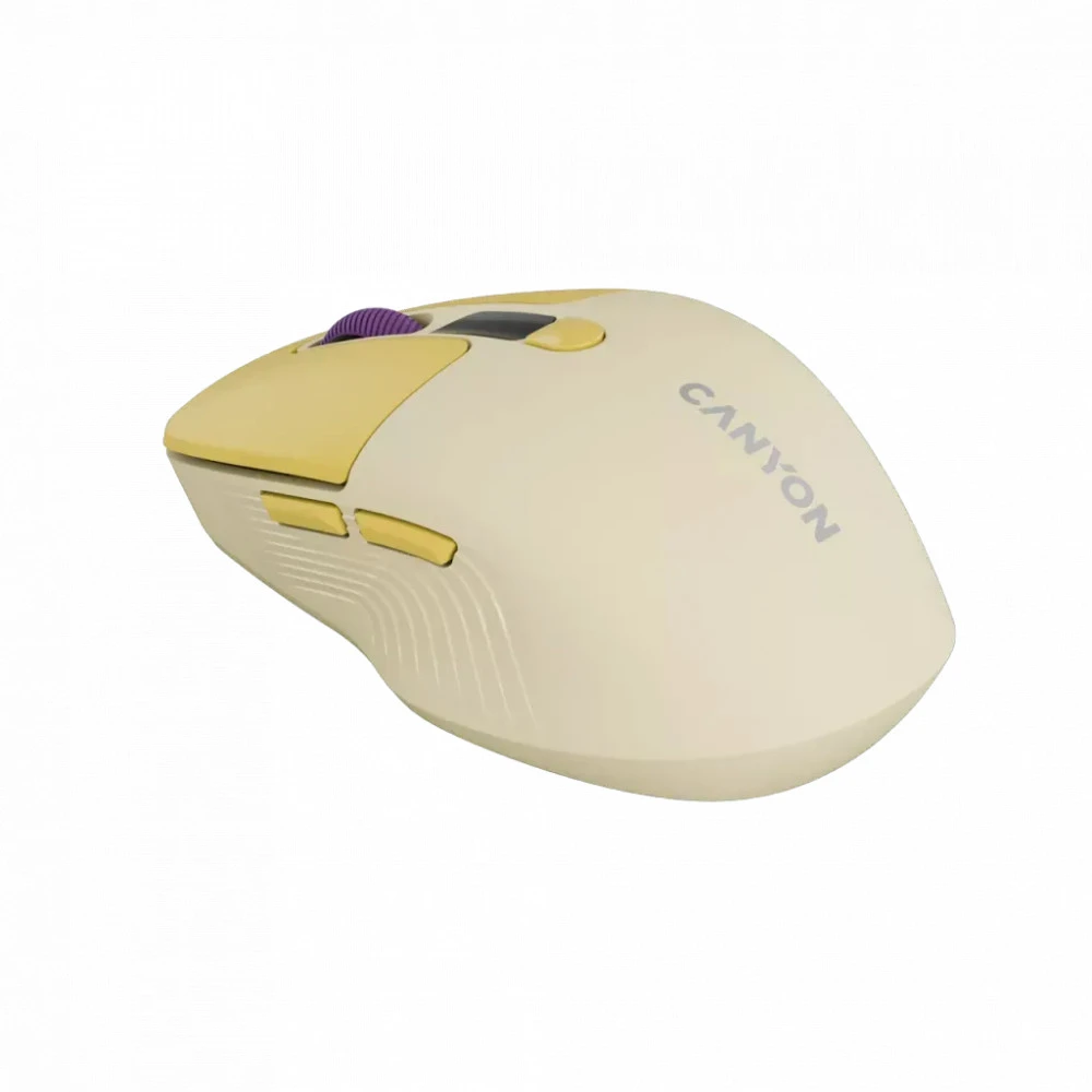 Мышь Canyon MW-26 LCD Silent Dual Mode Wireless Yellow CNS-CMSW26Y