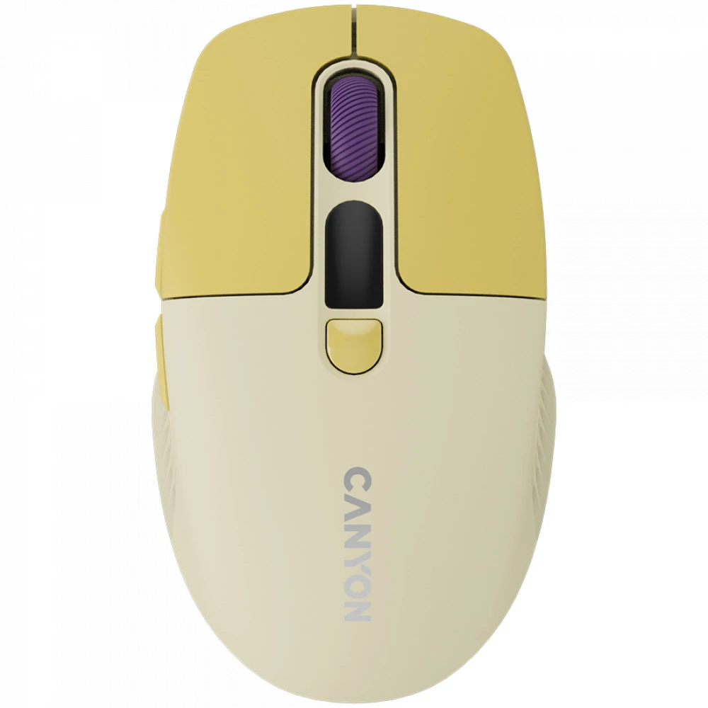 Мышь Canyon MW-26 LCD Silent Dual Mode Wireless Yellow CNS-CMSW26Y