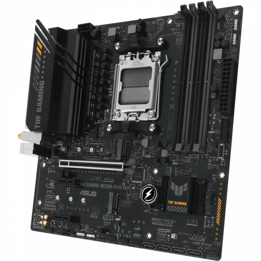 Материнская плата Asus TUF GAMING A620AM-PLUS WIFI 90MB1MZ0-M0EAY0 Micro-ATX, AMD AM5