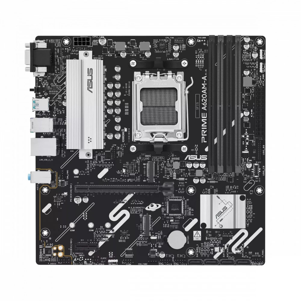 Материнская плата Asus PRIME A620AM-A-CSM 90MB1MY0-M0EAYC Micro-ATX, AMD AM5